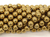 Hematite Beads-Gold, 10mm Round Beads-Gems: Round & Faceted-BeadBeyond