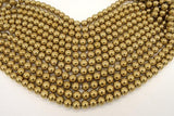 Hematite Beads-Gold, 10mm Round Beads-Gems: Round & Faceted-BeadBeyond