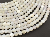 Druzy Agate Beads, White Geode Agate Beads, 6mm Round Beads-Gems: Round & Faceted-BeadBeyond