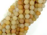 Matte Yellow Jade Beads, 6mm, Round Beads-New Arrivals-BeadBeyond