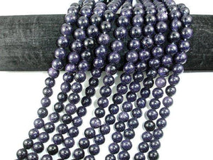 Blue Goldstone Round Beads, 10mm-Gems: Round & Faceted-BeadBeyond