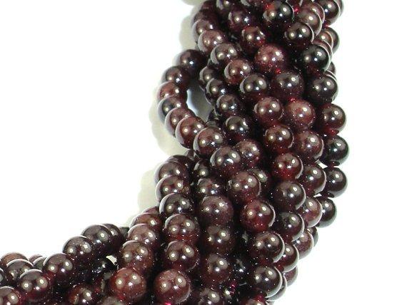 Red Garnet Beads, 4mm-4.7mm Round Beads-Gems: Round & Faceted-BeadBeyond