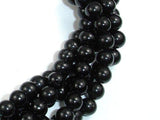 Black Tourmaline Beads, Round, 6mm-Gems: Round & Faceted-BeadBeyond