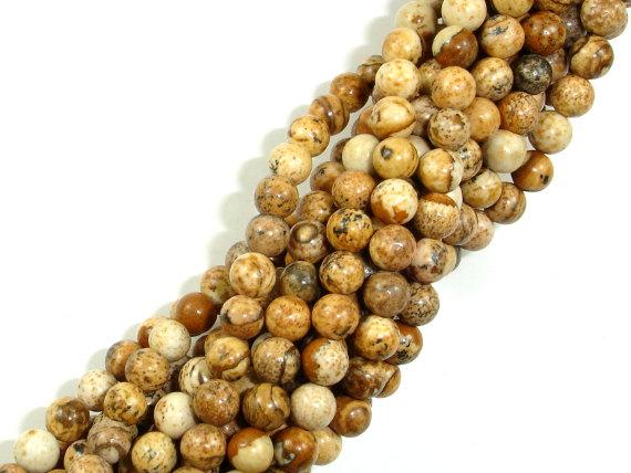 Picture Jasper Beads, 4mm Round Beads-Gems: Round & Faceted-BeadBeyond