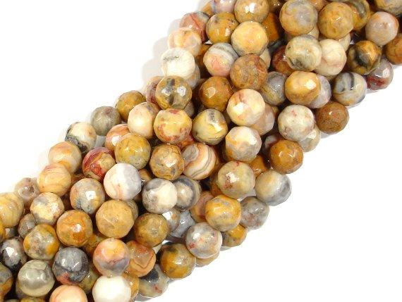 Crazy Lace Agate Beads Faceted Round, 8mm-Gems: Round & Faceted-BeadBeyond