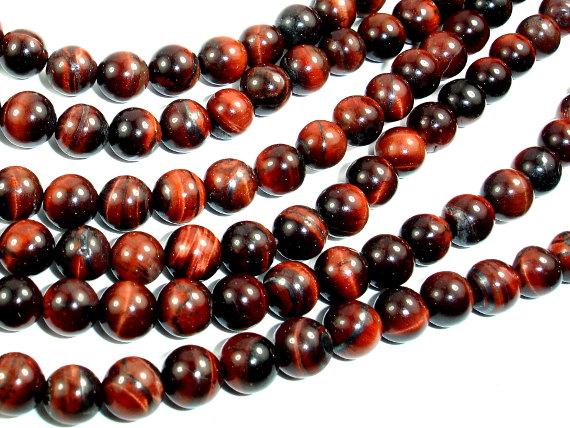 Red Tiger Eye Beads, Round, 6mm-Gems: Round & Faceted-BeadBeyond
