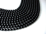 Black Tourmaline Beads, 8mm (8.5mm) Round Beads-Gems: Round & Faceted-BeadBeyond