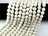 White Sponge Coral Beads, Round, 10mm(10.5mm)-Gems: Round & Faceted-BeadBeyond