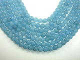 Matte Blue Dyed Jade Beads, Faceted Round, 10mm-Gems: Round & Faceted-BeadBeyond