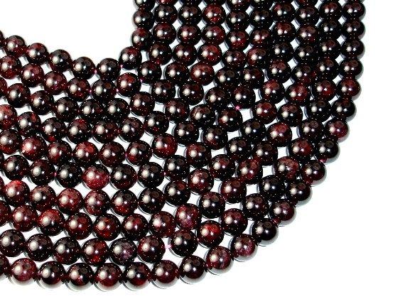 Red Garnet Beads, Approx 9mm Round Beads-Gems: Round & Faceted-BeadBeyond