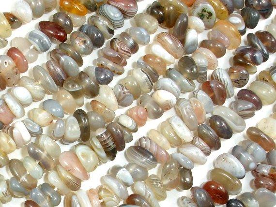 Botswana Agate Beads, Pebble Chips, 6mm-10mm-Gems: Round & Faceted-BeadBeyond