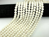 White Sponge Coral Beads, Round, 8mm (7.8mm)-Gems: Round & Faceted-BeadBeyond