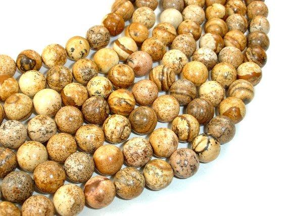 Picture Jasper Beads, 10mm Round Beads-Gems: Round & Faceted-BeadBeyond