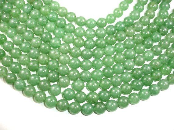 Green Aventurine Beads, Round, 12mm-Gems: Round & Faceted-BeadBeyond