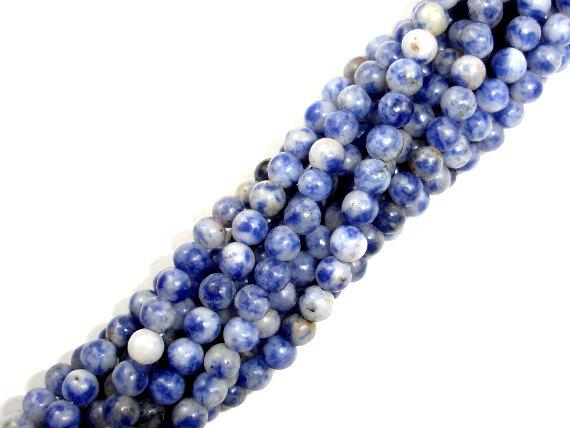 Blue Spot Jasper Beads, Round, 4mm-Gems: Round & Faceted-BeadBeyond
