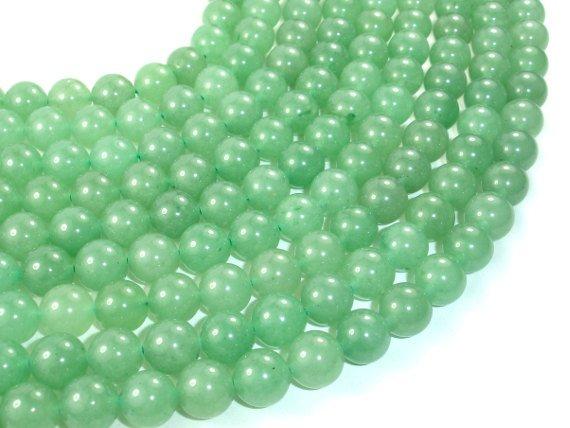 Green Aventurine Beads, Round, 10mm-Gems: Round & Faceted-BeadBeyond