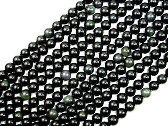 Rainbow Obsidian Beads, Round, 8mm-Gems: Round & Faceted-BeadBeyond