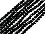 Black Onyx Beads, Faceted Round, 4mm-Gems: Round & Faceted-BeadBeyond