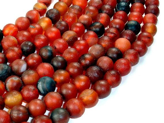 Frosted Matte Agate Beads, Round, 10mm-Agate: Round & Faceted-BeadBeyond