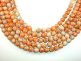 Orange Calcite Beads, Round, 10mm-Gems: Round & Faceted-BeadBeyond