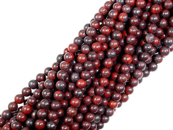 Brecciated Jasper Beads, Round, 4mm-Gems: Round & Faceted-BeadBeyond