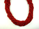 Red Bamboo Coral Beads, Round, 4mm-Gems: Round & Faceted-BeadBeyond