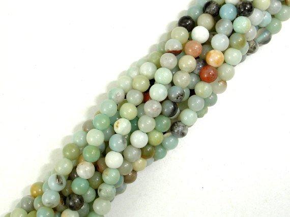 Amazonite Beads, 4mm (4.3 mm) Round-Gems: Round & Faceted-BeadBeyond