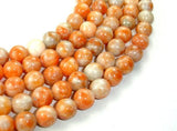 Orange Calcite Beads, Round, 10mm-Gems: Round & Faceted-BeadBeyond