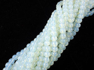 White Opalite Beads, Round, 6mm, 15 Inch-Gems: Round & Faceted-BeadBeyond