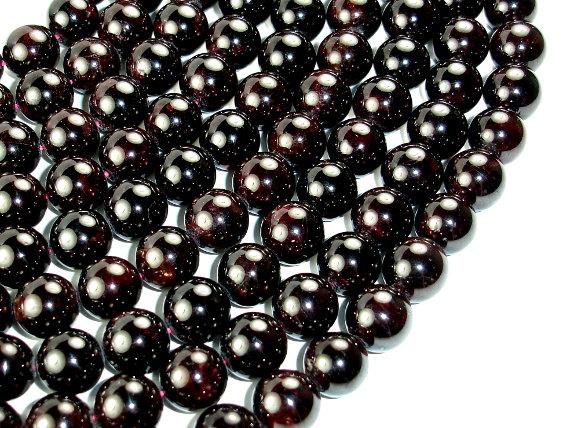 Red Garnet Beads, Round, 12mm-Gems: Round & Faceted-BeadBeyond