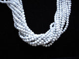 White Howlite Beads, Round, 4mm (4.7 mm), 15.5 Inch-Gems: Round & Faceted-BeadBeyond