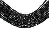 Black Tourmaline Beads Round 4mm (4.8mm)-Gems: Round & Faceted-BeadBeyond