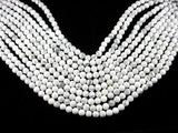 White Howlite Beads, 8mm(8.5mm) Round Beads, 15 Inch-Gems: Round & Faceted-BeadBeyond