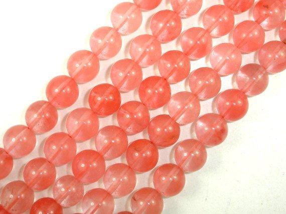 Cherry Quartz Beads, Round, 10mm-Gems: Round & Faceted-BeadBeyond