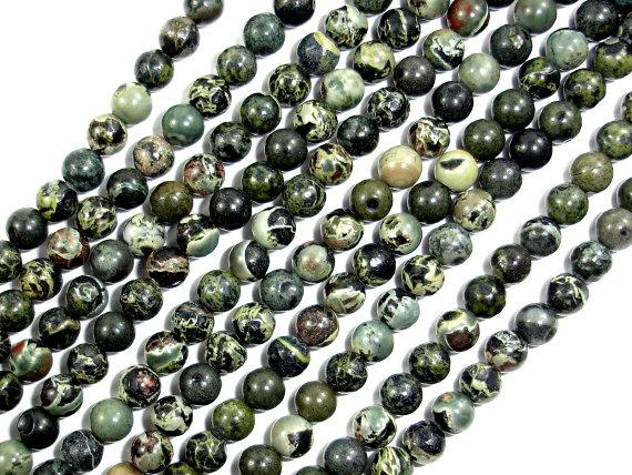 Military Jasper Beads, Round, 4mm-Gems: Round & Faceted-BeadBeyond