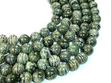 Green Zebra Jasper Beads, 10mm Round Beads-Gems: Round & Faceted-BeadBeyond