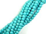 Turquoise Howlite Beads, Round, 4mm-Gems: Round & Faceted-BeadBeyond