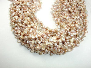 Fresh Water Pearl Beads, Mauve, Top drilled, Keshi-Pearls & Glass-BeadBeyond