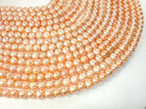 Fresh Water Pearl Beads, Peach, Potato, 8mm-9mm-Pearls & Glass-BeadBeyond
