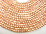 Fresh Water Pearl Beads, Peach, Potato, 8mm-9mm-Pearls & Glass-BeadBeyond