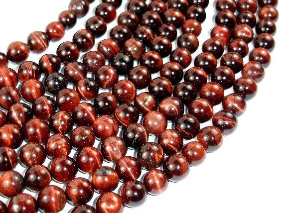 Red Tiger Eye Beads, Round, 10mm-Gems: Round & Faceted-BeadBeyond