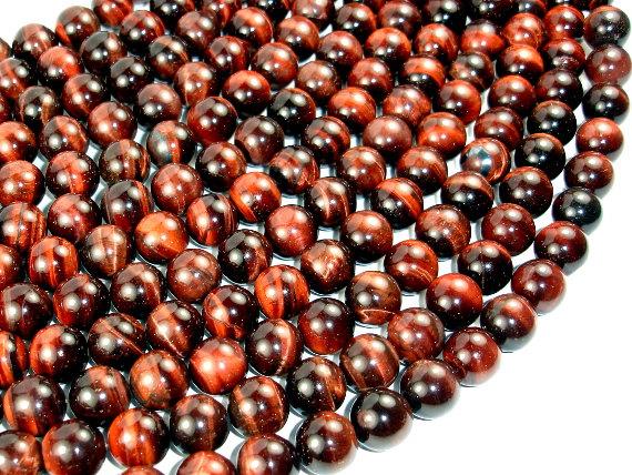 Red Tiger Eye Beads, Round, 12mm-Gems: Round & Faceted-BeadBeyond