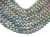 Druzy Agate Beads, Geode Beads, Matte Peacock, 12mm-Agate: Round & Faceted-BeadBeyond