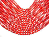 Red Bamboo Coral Beads, Round, 6mm-Gems: Round & Faceted-BeadBeyond