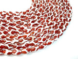 Tibetan Agate Beads, Red, Rice, 10mm x 14mm-Gems:Assorted Shape-BeadBeyond