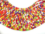 Howlite Beads, Multicolored, Heishi, 3 x 6mm-Gems:Assorted Shape-BeadBeyond