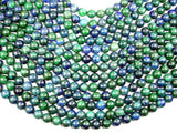 Azurite Malachite Beads, Round, 10mm, 15.5 Inch-Gems: Round & Faceted-BeadBeyond