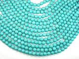 Howlite Turquoise Beads, Round, 10mm (9.8mm)-Gems: Round & Faceted-BeadBeyond