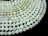 White Moonstone Beads, 7.5mm(7.8mm) Round Beads-Gems: Round & Faceted-BeadBeyond