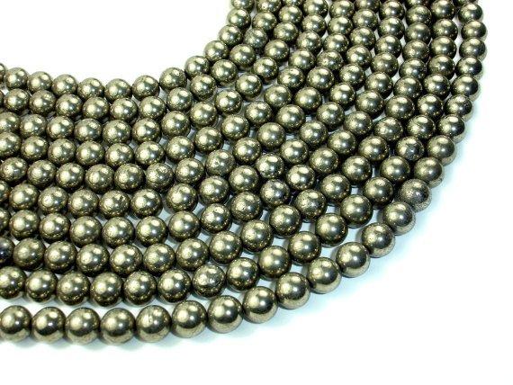 Pyrite Beads, 8mm Round Beads-Gems: Round & Faceted-BeadBeyond